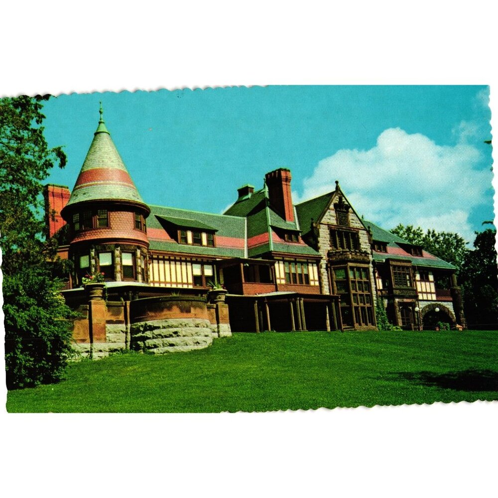 Rare Vintage Sonnenberg Mansion Postcard 1980s Historic 1887 Architecture Collec